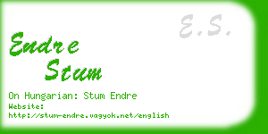 endre stum business card